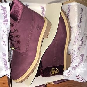 Purple VELVET timbs